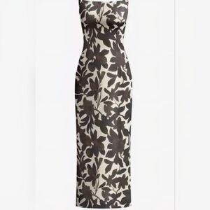 Commense NWT Cream Brown Floral Dress